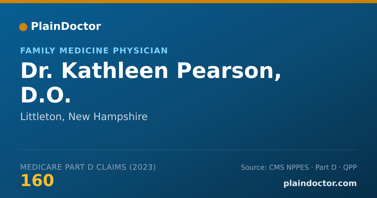 Shareable card for Kathleen Pearson, D.O. - Family Medicine Physician, Littleton, NH
