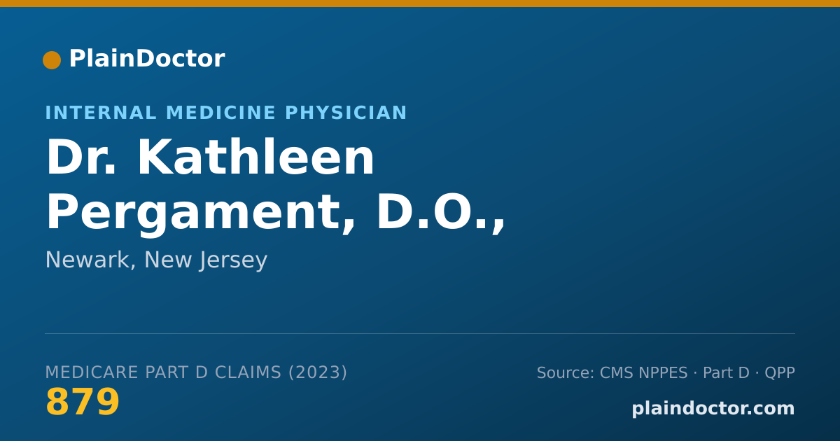 Shareable card for Kathleen Pergament, D.O., M.P.H. - Internal Medicine Physician, Newark, NJ