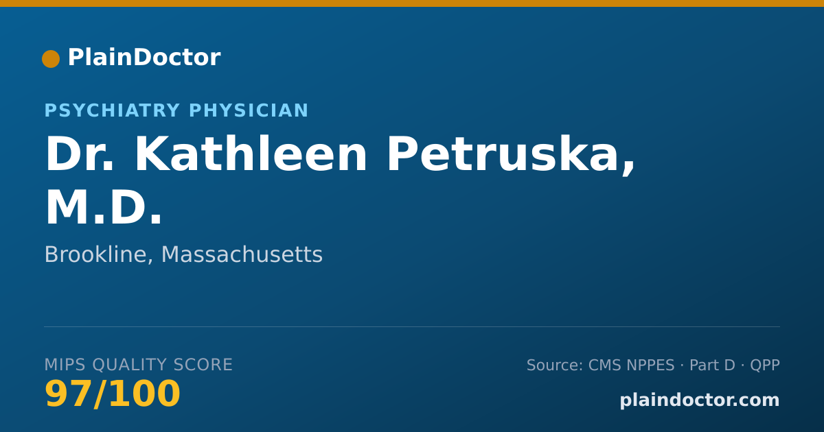 Shareable card for Kathleen Petruska, M.D. - Psychiatry Physician, Brookline, MA