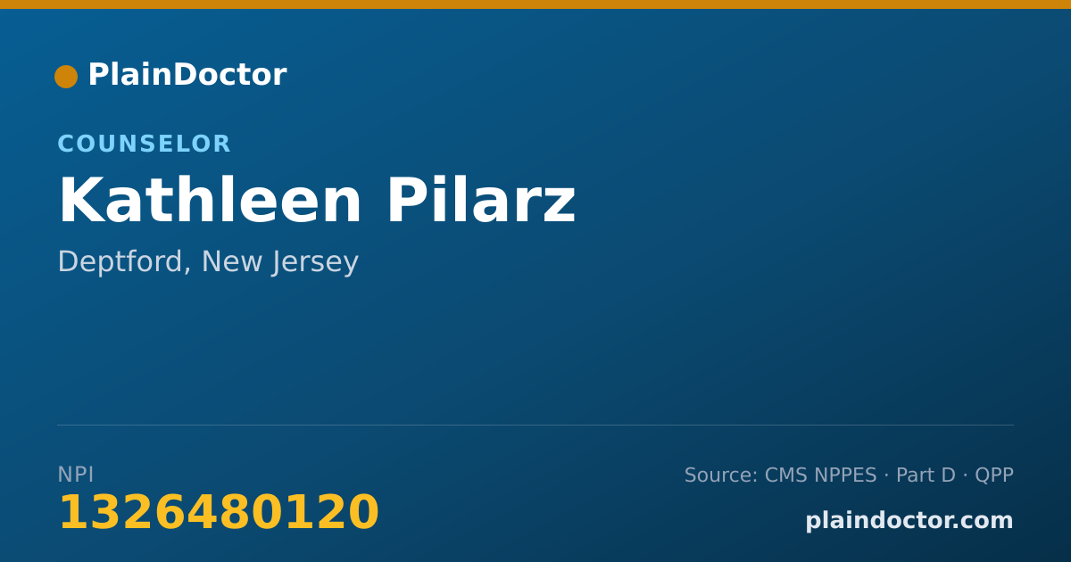 Shareable card for Kathleen Pilarz - Counselor, Deptford, NJ