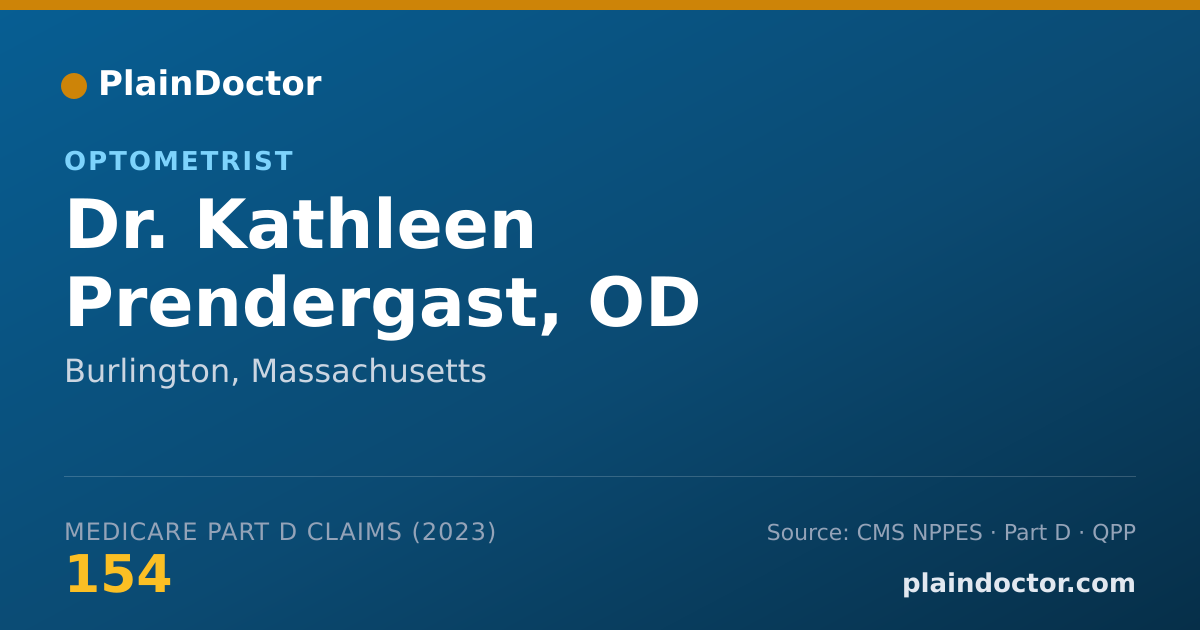 Shareable card for Kathleen Prendergast, OD - Optometrist, Burlington, MA