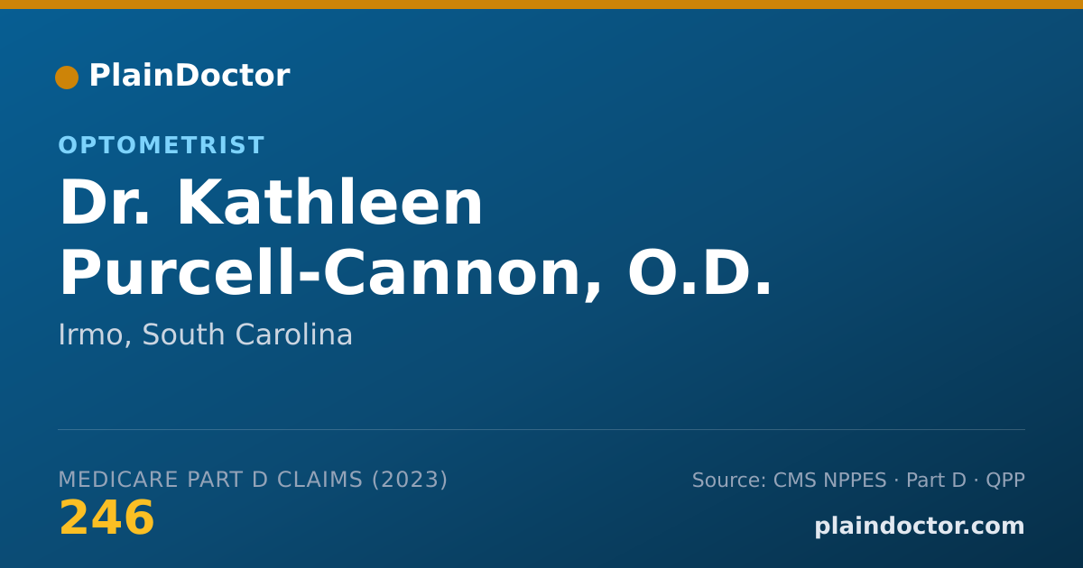 Shareable card for Kathleen Purcell-Cannon, O.D. - Optometrist, Irmo, SC