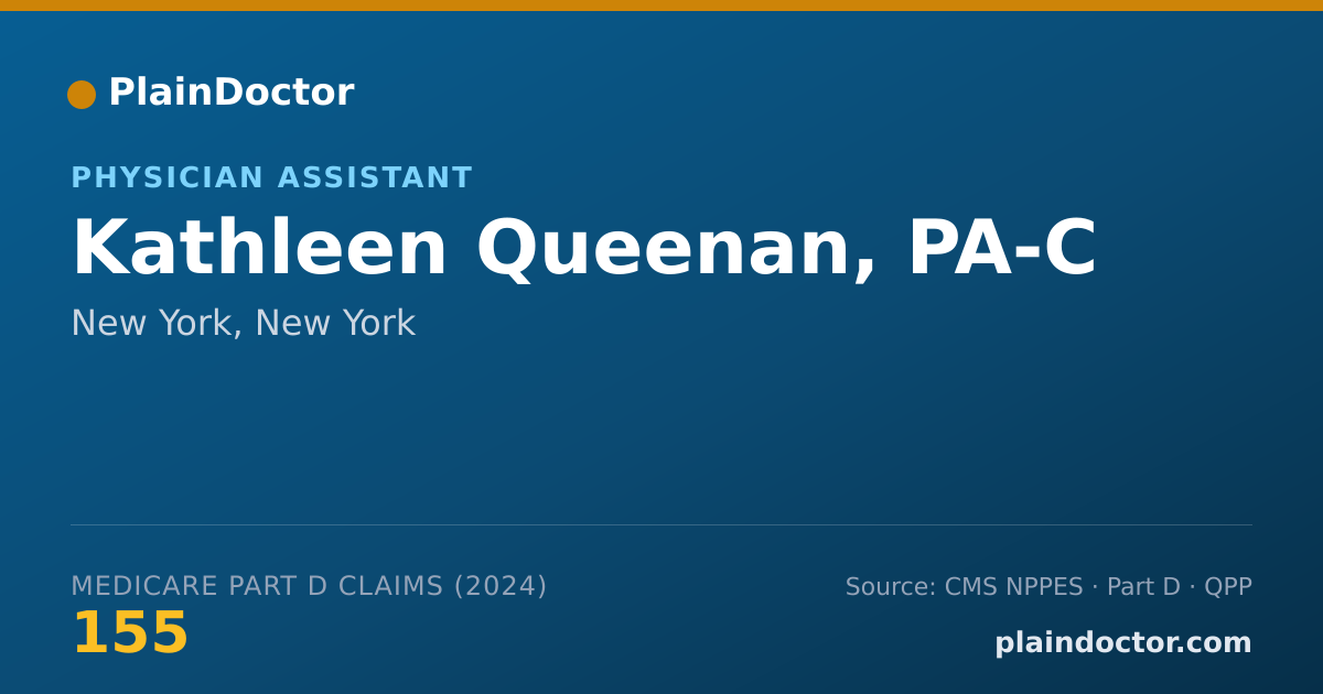 Shareable card for Kathleen Queenan, PA-C - Physician Assistant, New York, NY