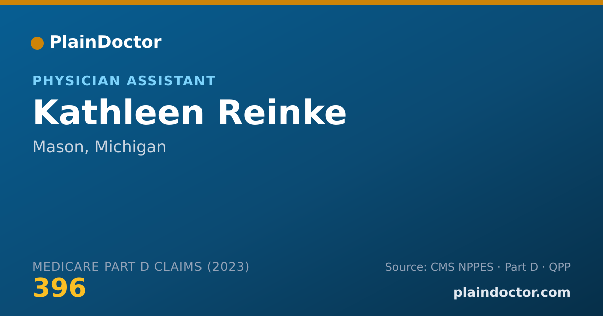 Shareable card for Kathleen Reinke - Physician Assistant, Mason, MI