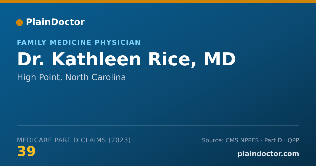 Shareable card for Kathleen Rice, MD - Family Medicine Physician, High Point, NC