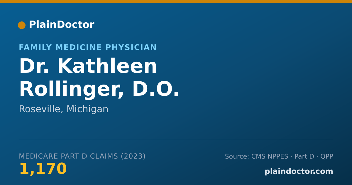 Shareable card for Kathleen Rollinger, D.O. - Family Medicine Physician, Roseville, MI
