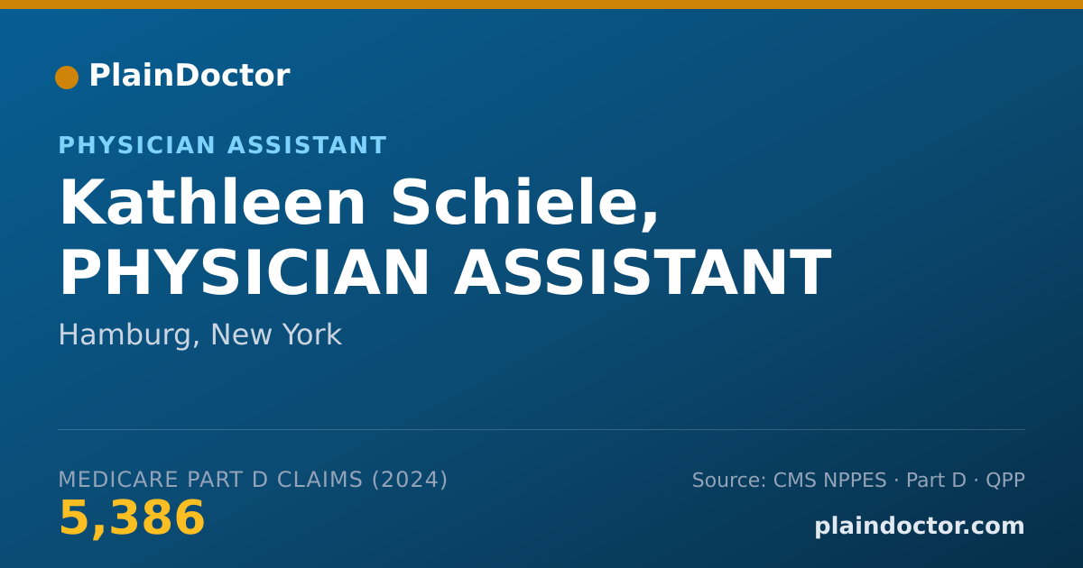 Shareable card for Kathleen Schiele, PHYSICIAN ASSISTANT - Physician Assistant, Hamburg, NY