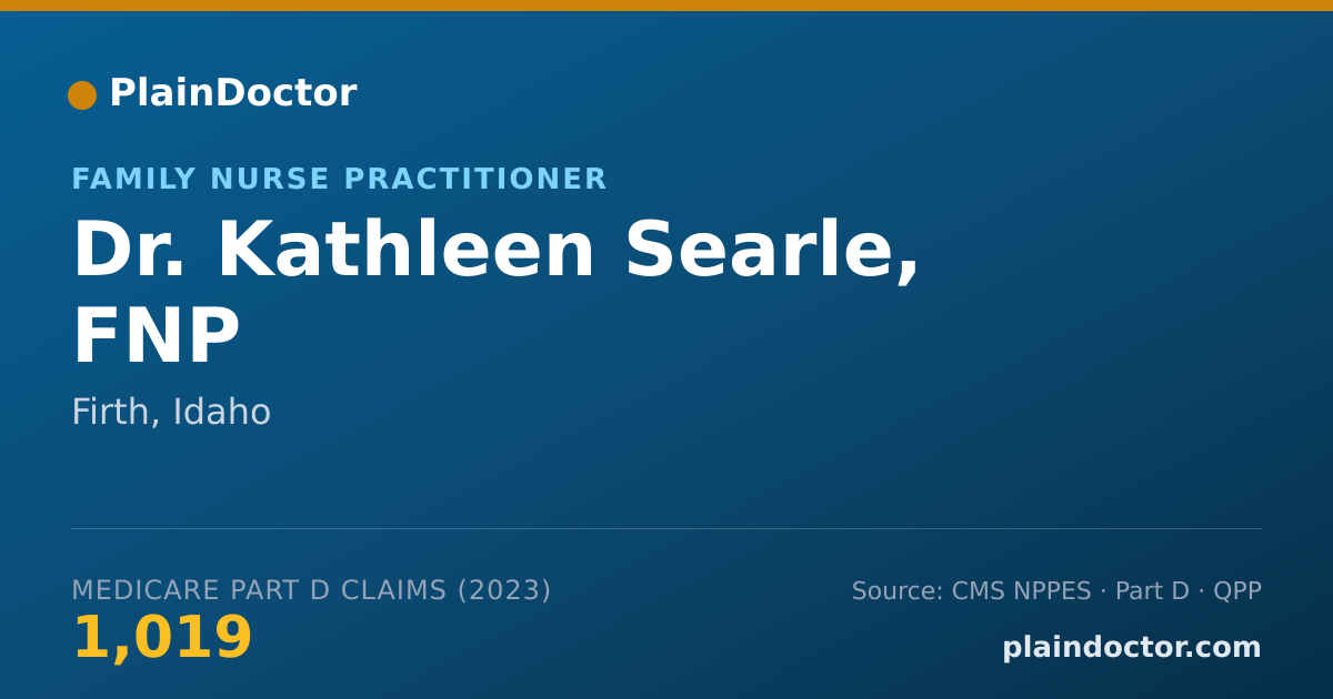 Shareable card for Kathleen Searle, FNP - Family Nurse Practitioner, Firth, ID
