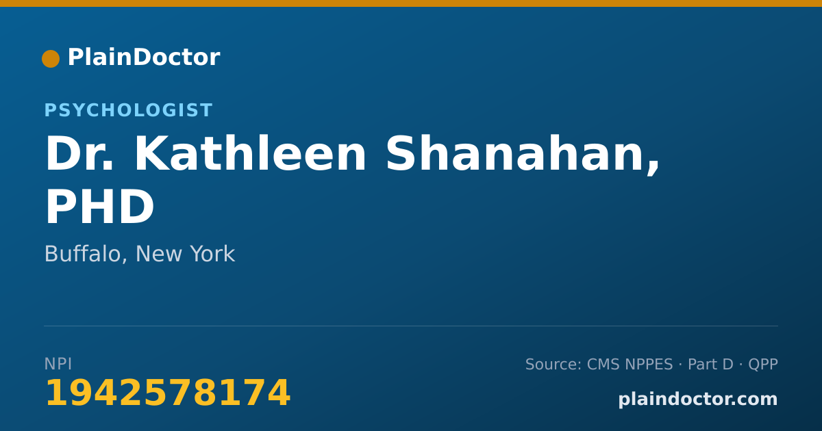 Shareable card for Kathleen Shanahan, PHD - Psychologist, Buffalo, NY