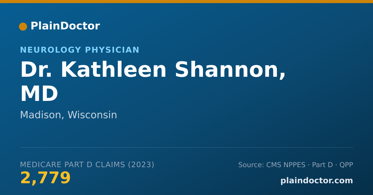 Shareable card for Kathleen Shannon, MD - Neurology Physician, Madison, WI