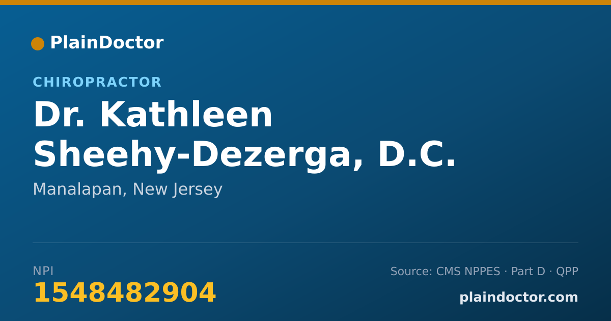 Shareable card for Kathleen Sheehy-Dezerga, D.C. - Chiropractor, Manalapan, NJ