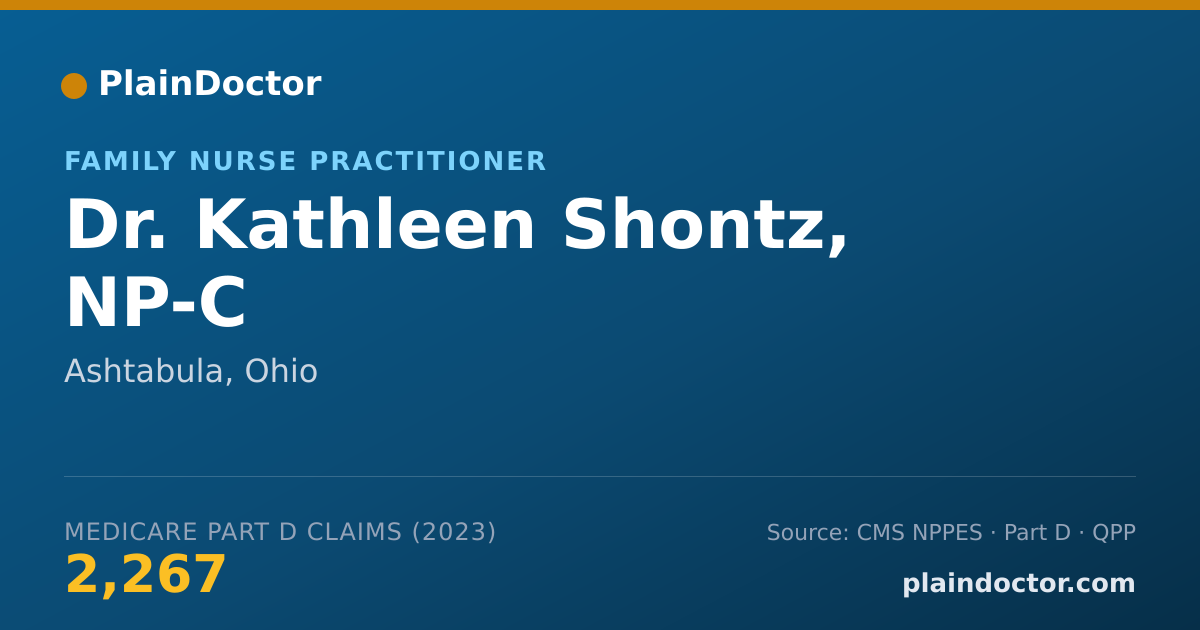 Shareable card for Kathleen Shontz, NP-C - Family Nurse Practitioner, Ashtabula, OH