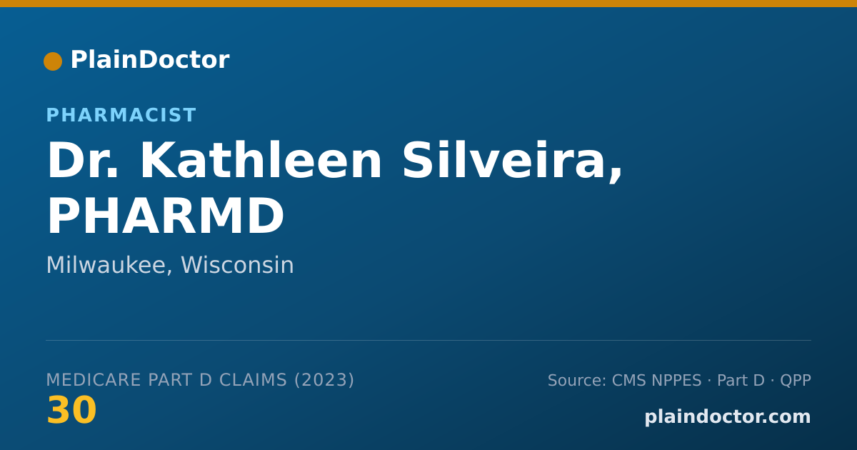Shareable card for Kathleen Silveira, PHARMD - Pharmacist, Milwaukee, WI