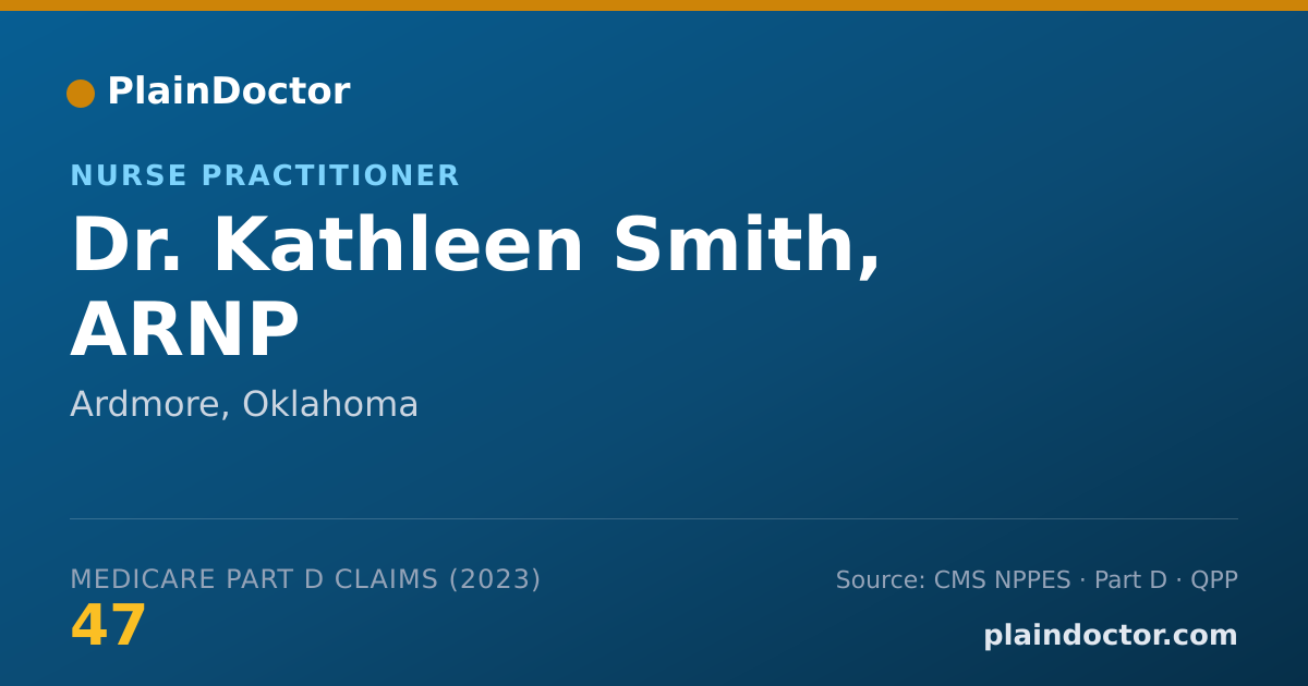 Shareable card for Kathleen Smith, ARNP - Nurse Practitioner, Ardmore, OK