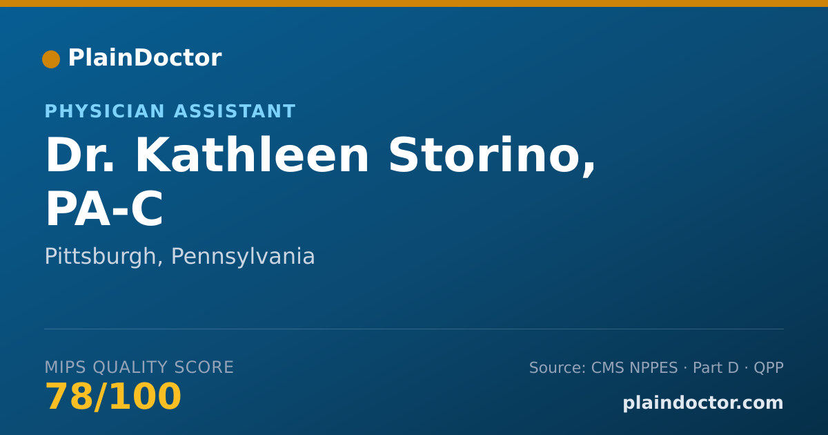 Shareable card for Kathleen Storino, PA-C - Physician Assistant, Pittsburgh, PA