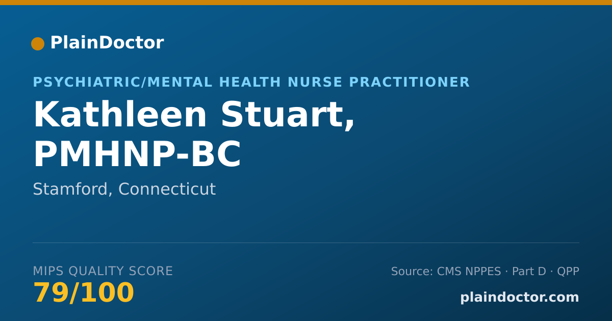Shareable card for Kathleen Stuart, PMHNP-BC - Psychiatric/Mental Health Nurse Practitioner, Stamford, CT