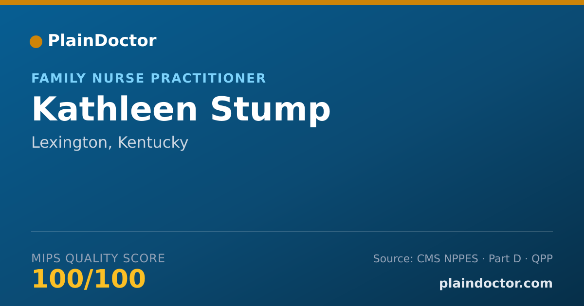 Shareable card for Kathleen Stump - Family Nurse Practitioner, Lexington, KY