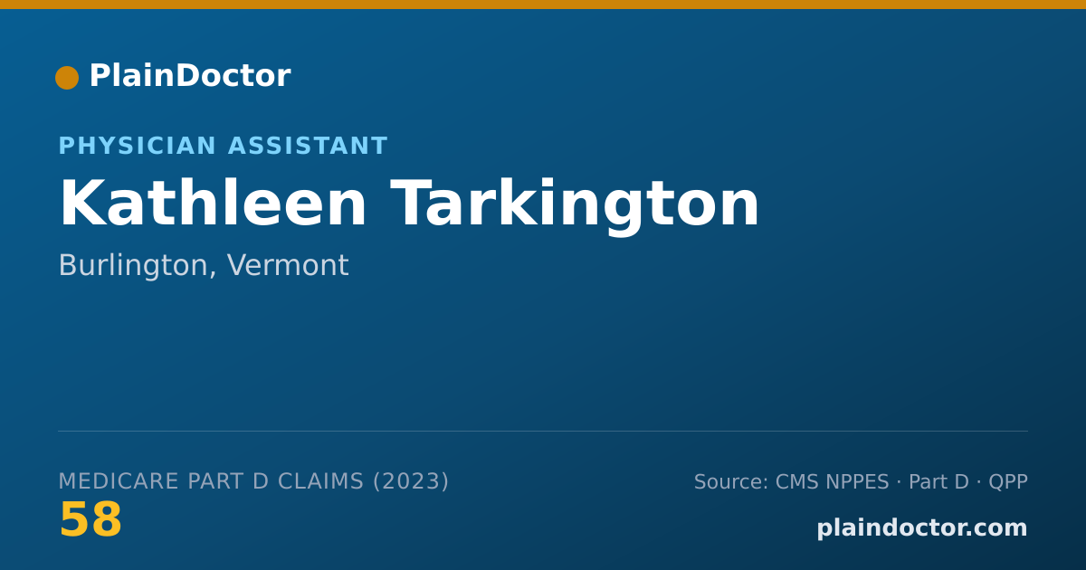 Shareable card for Kathleen Tarkington - Physician Assistant, Burlington, VT
