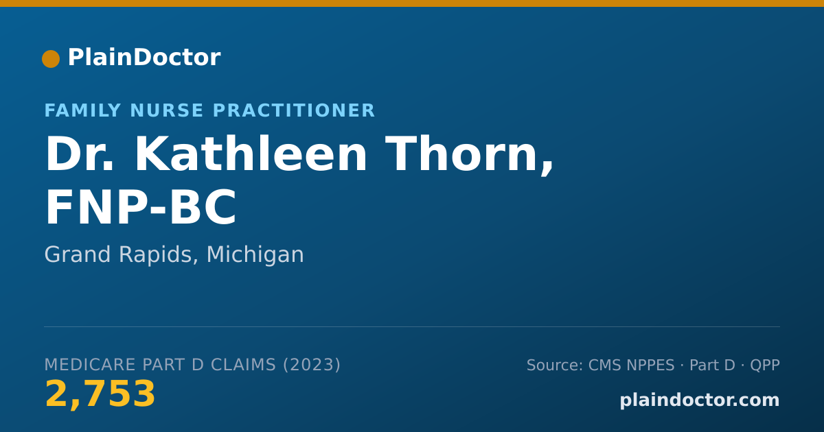 Shareable card for Kathleen Thorn, FNP-BC - Family Nurse Practitioner, Grand Rapids, MI
