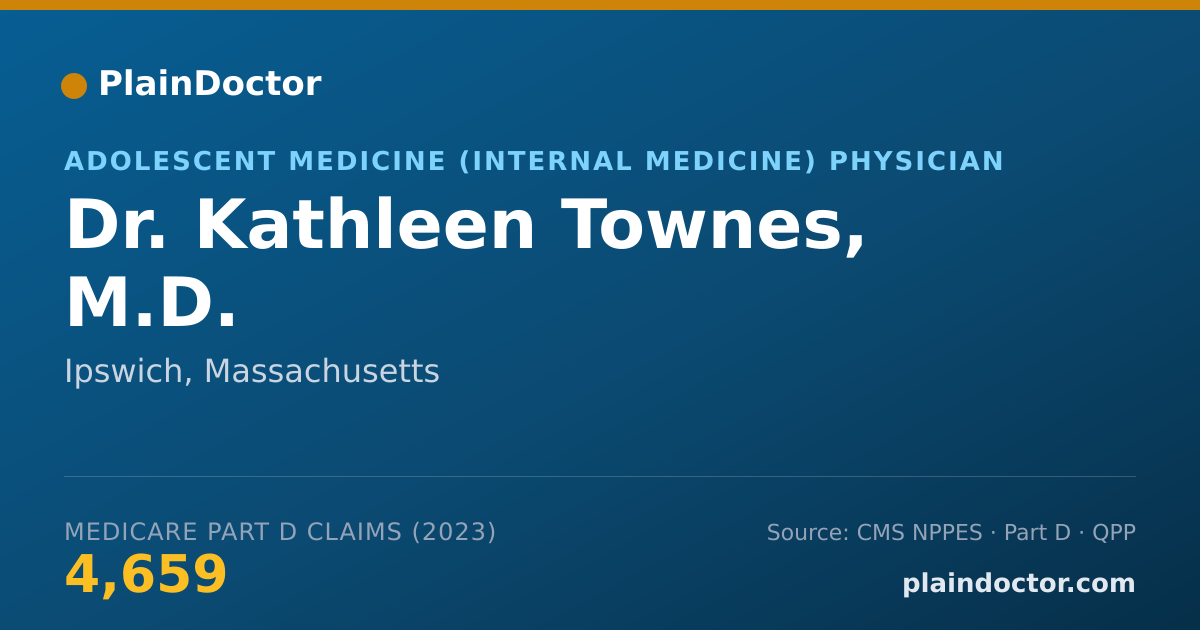 Shareable card for Kathleen Townes, M.D. - Adolescent Medicine (Internal Medicine) Physician, Ipswich, MA