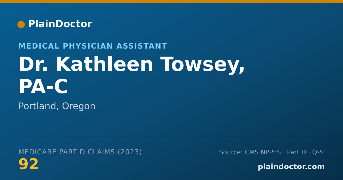 Shareable card for Kathleen Towsey, PA-C - Medical Physician Assistant, Portland, OR