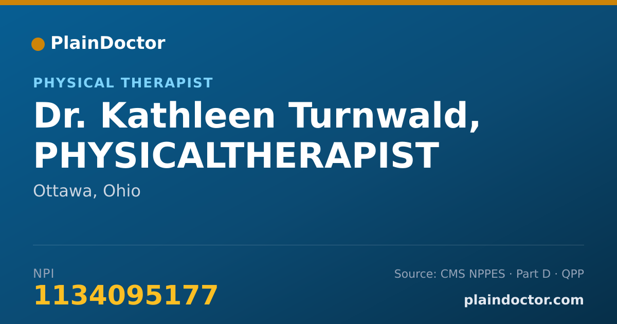 Shareable card for Kathleen Turnwald, PHYSICALTHERAPIST - Physical Therapist, Ottawa, OH