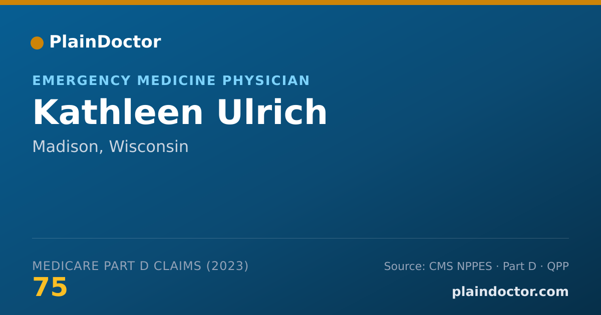 Shareable card for Kathleen Ulrich - Emergency Medicine Physician, Madison, WI