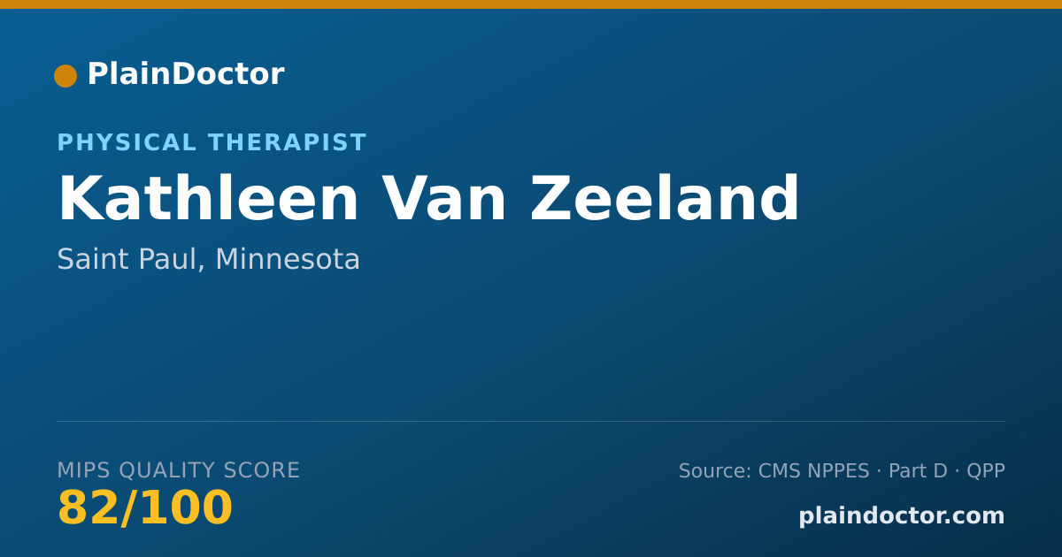 Shareable card for Kathleen Van Zeeland - Physical Therapist, Saint Paul, MN