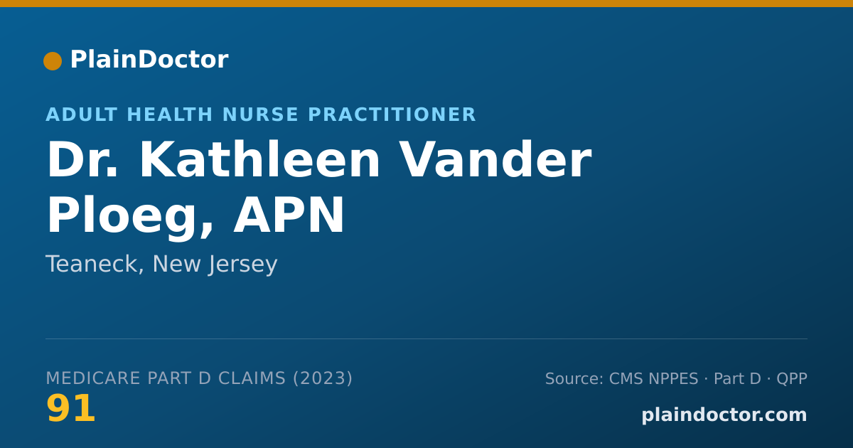 Shareable card for Kathleen Vander Ploeg, APN - Adult Health Nurse Practitioner, Teaneck, NJ