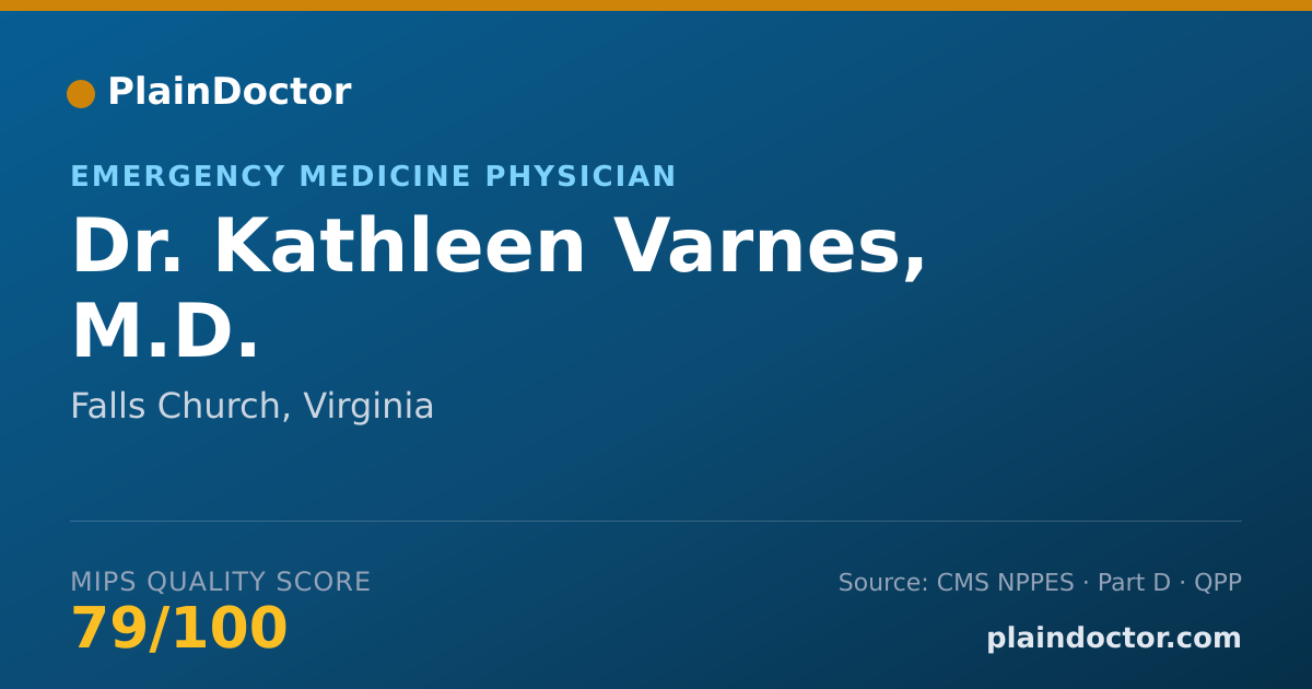 Shareable card for Kathleen Varnes, M.D. - Emergency Medicine Physician, Falls Church, VA