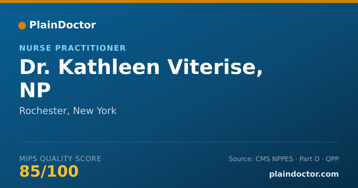 Shareable card for Kathleen Viterise, NP - Nurse Practitioner, Rochester, NY