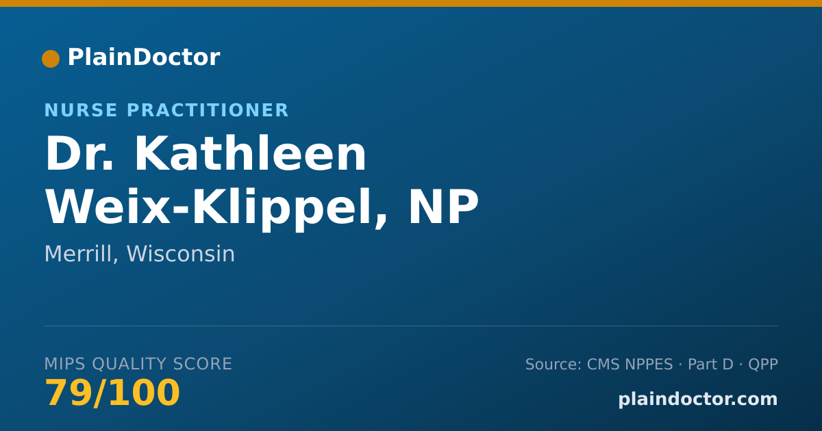 Shareable card for Kathleen Weix-Klippel, NP - Nurse Practitioner, Merrill, WI
