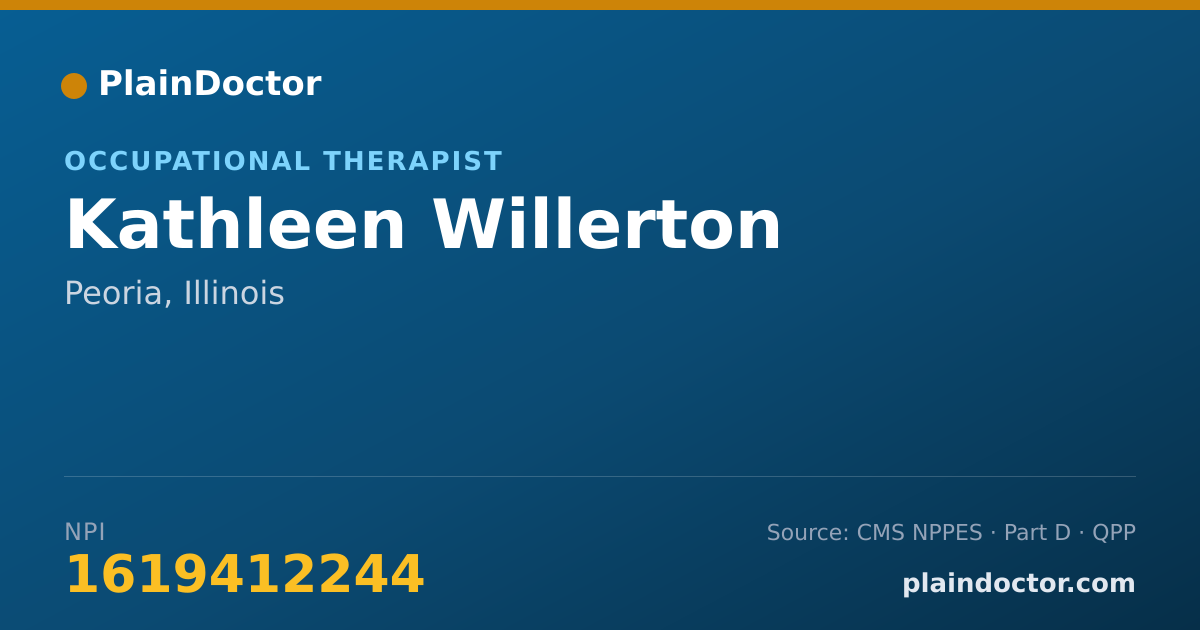 Shareable card for Kathleen Willerton - Occupational Therapist, Peoria, IL