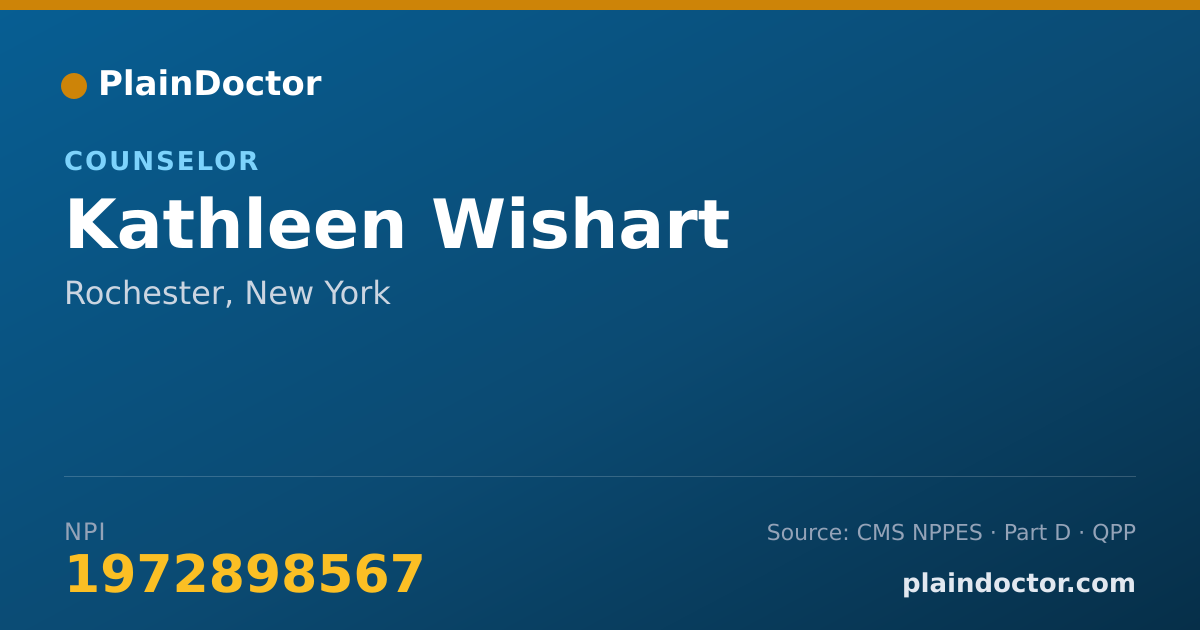 Shareable card for Kathleen Wishart - Counselor, Rochester, NY