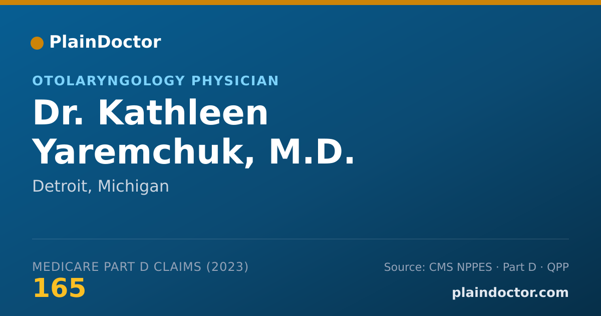 Shareable card for Kathleen Yaremchuk, M.D. - Otolaryngology Physician, Detroit, MI