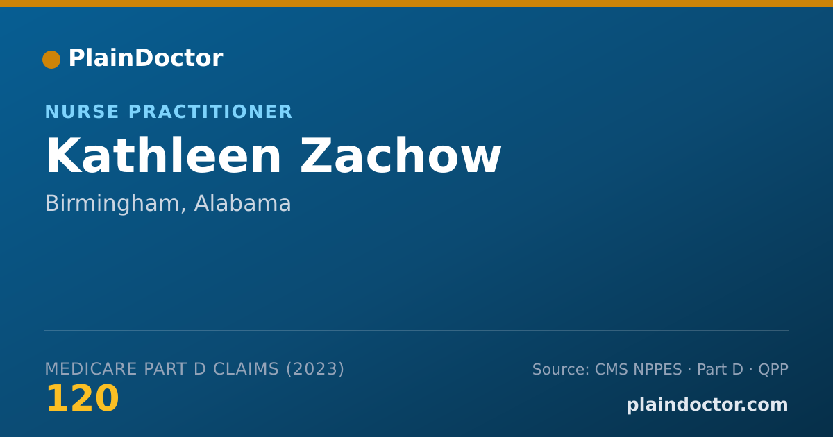 Shareable card for Kathleen Zachow - Nurse Practitioner, Birmingham, AL