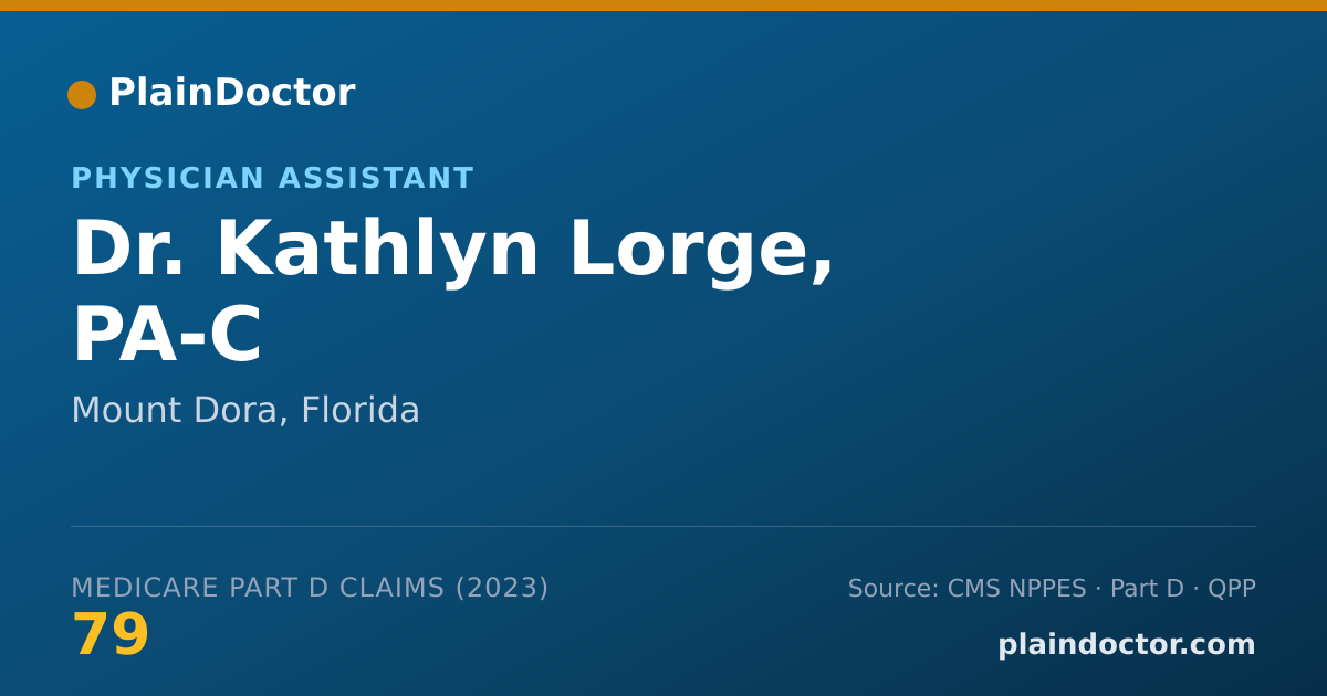 Shareable card for Kathlyn Lorge, PA-C - Physician Assistant, Mount Dora, FL