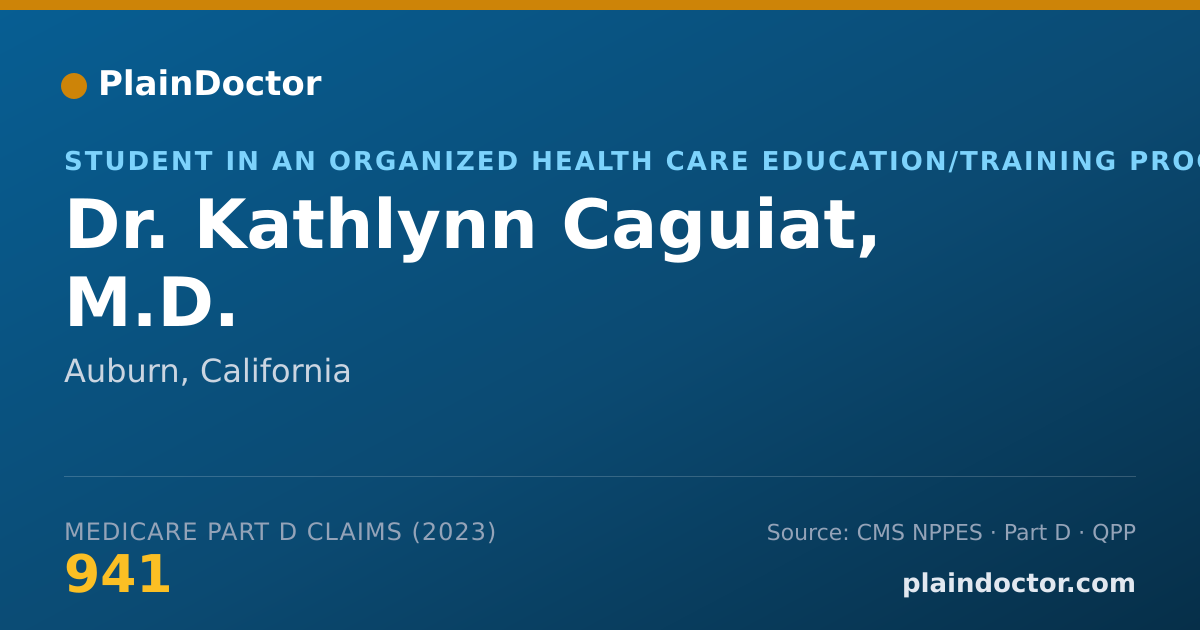 Shareable card for Kathlynn Caguiat, M.D. - Student in an Organized Health Care Education/Training Program, Auburn, CA