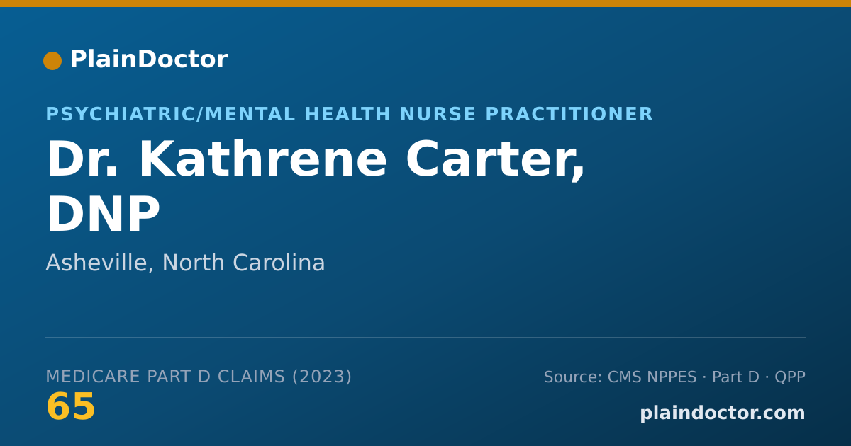 Shareable card for Kathrene Carter, DNP - Psychiatric/Mental Health Nurse Practitioner, Asheville, NC