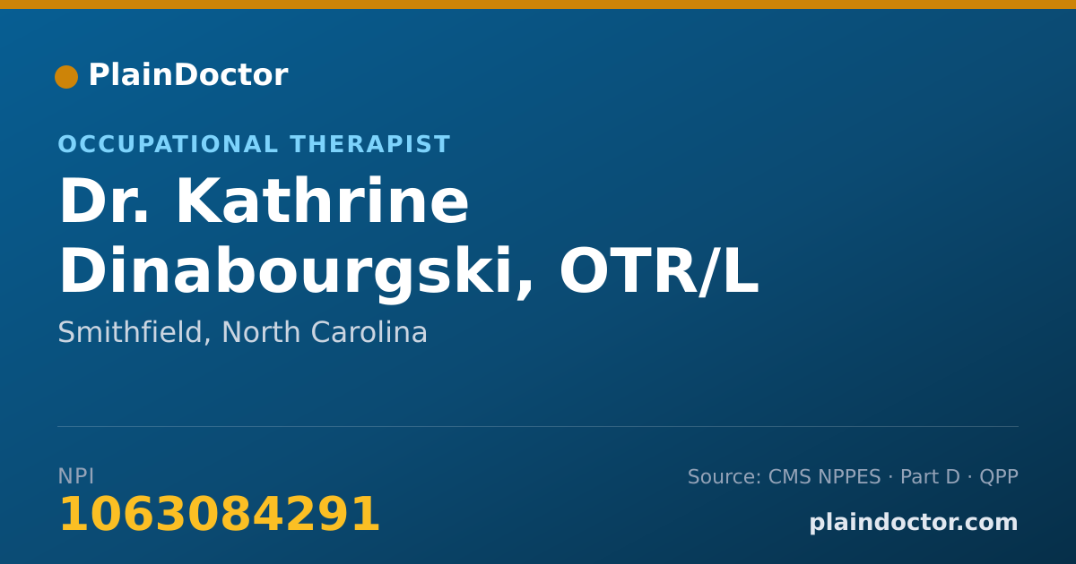 Shareable card for Kathrine Dinabourgski, OTR/L - Occupational Therapist, Smithfield, NC