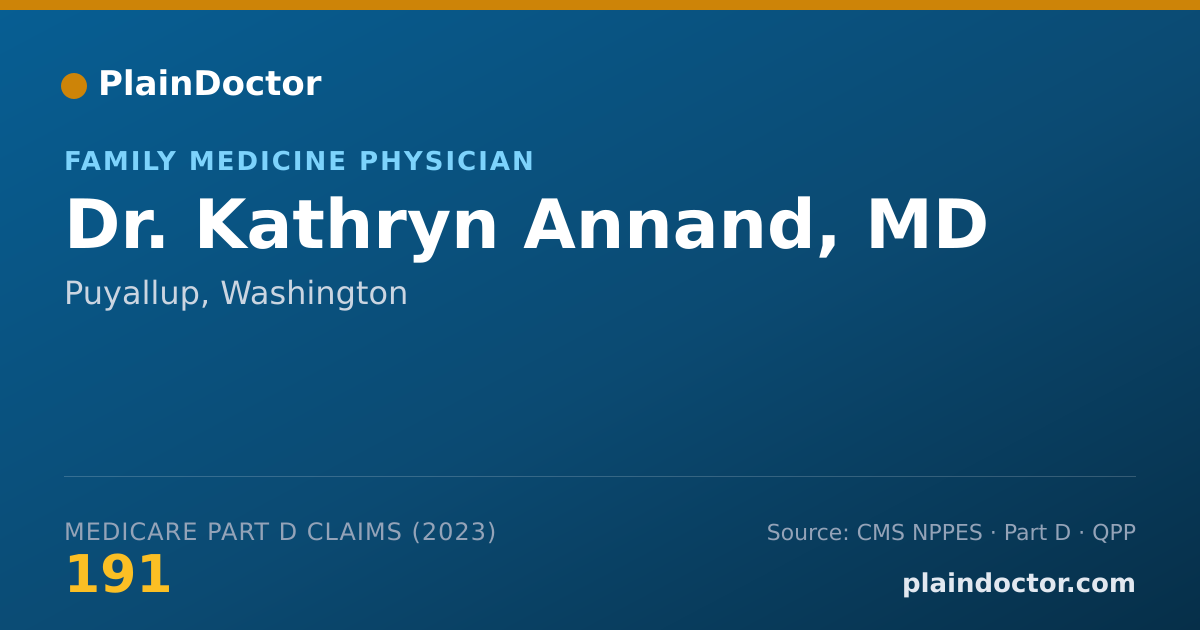 Shareable card for Kathryn Annand, MD - Family Medicine Physician, Puyallup, WA