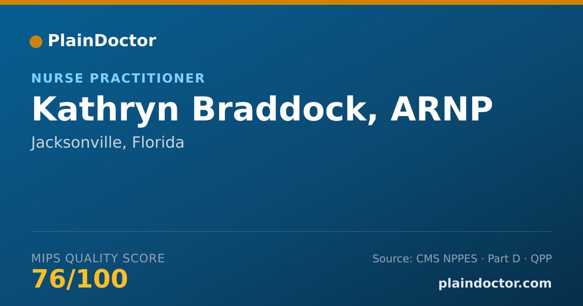 Shareable card for Kathryn Braddock, ARNP - Nurse Practitioner, Jacksonville, FL