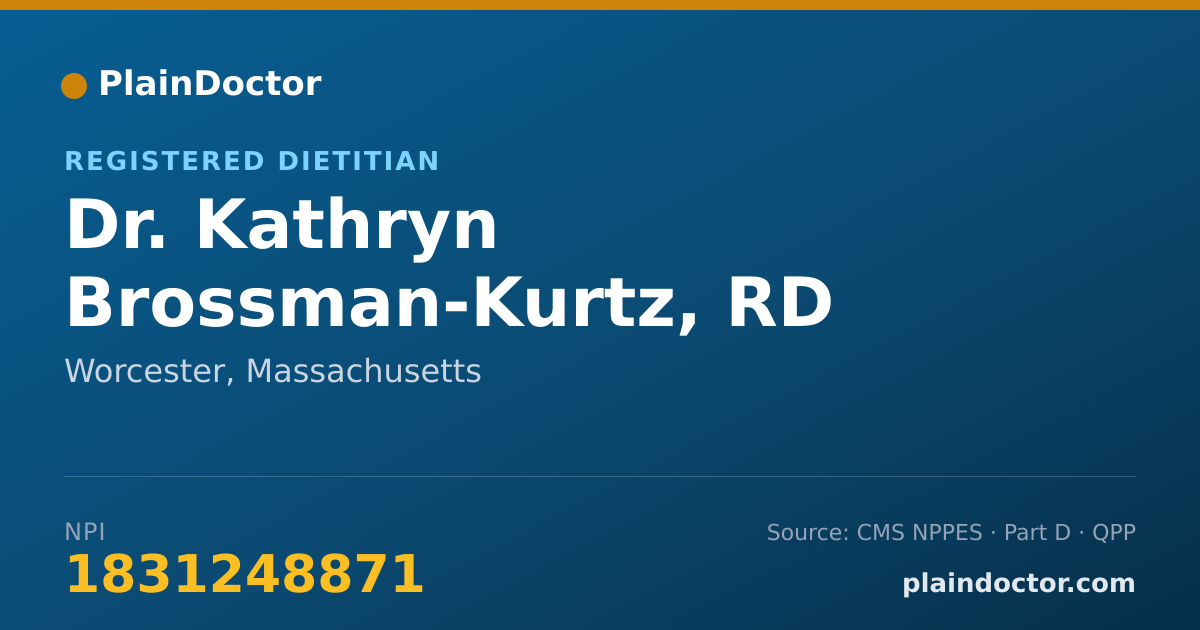 Shareable card for Kathryn Brossman-Kurtz, RD - Registered Dietitian, Worcester, MA