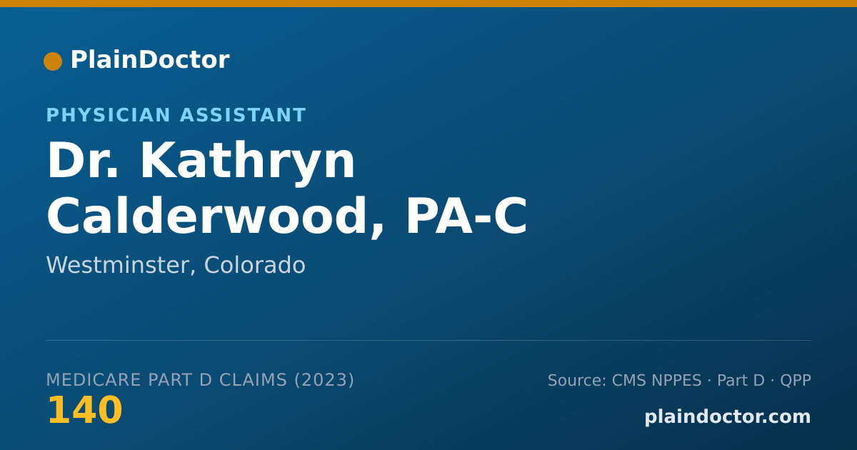 Shareable card for Kathryn Calderwood, PA-C - Physician Assistant, Westminster, CO