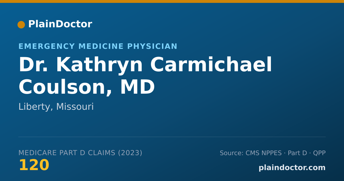 Shareable card for Kathryn Carmichael Coulson, MD - Emergency Medicine Physician, Liberty, MO