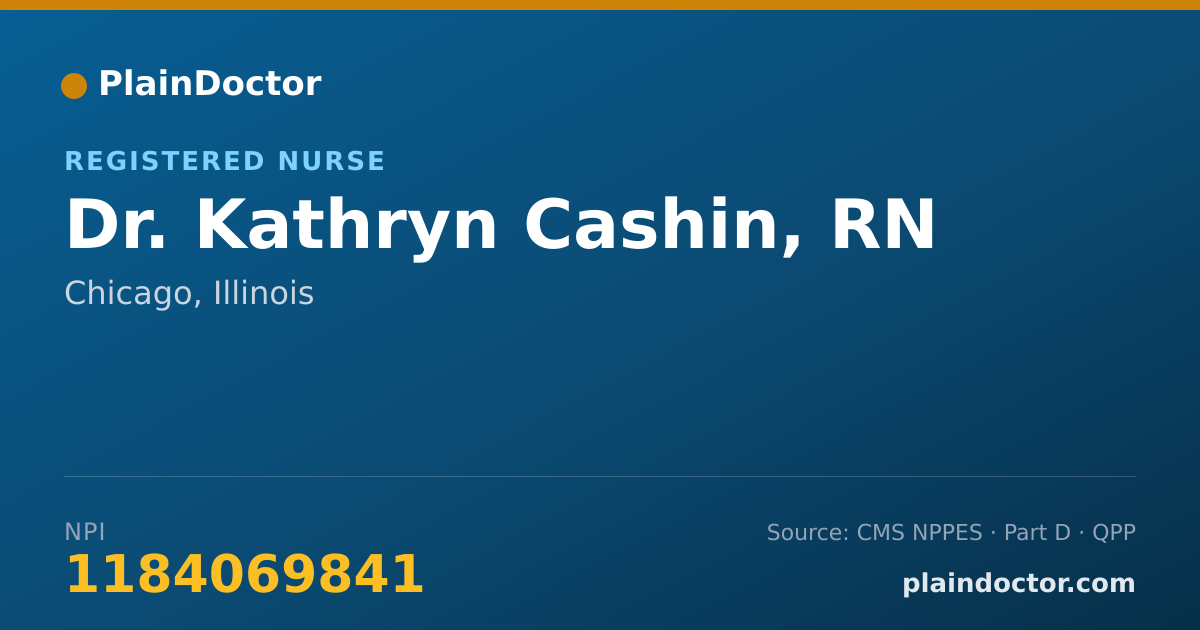 Shareable card for Kathryn Cashin, RN - Registered Nurse, Chicago, IL