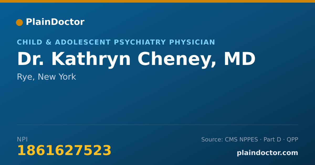 Shareable card for Kathryn Cheney, MD - Child & Adolescent Psychiatry Physician, Rye, NY