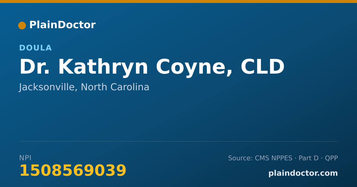 Shareable card for Kathryn Coyne, CLD - Doula, Jacksonville, NC