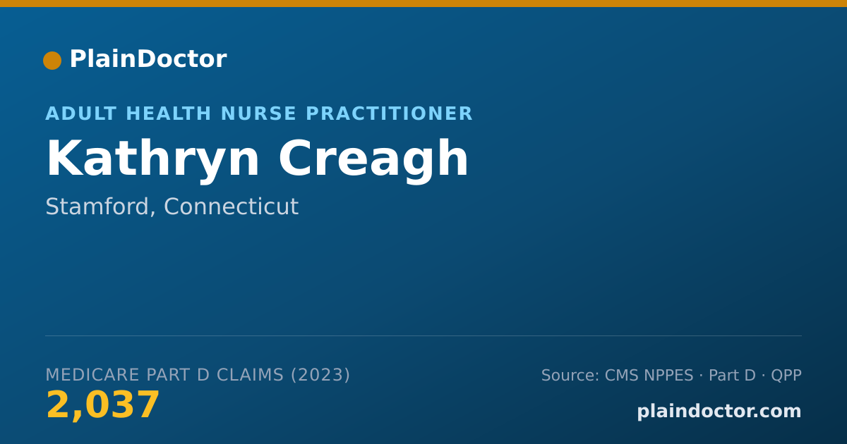 Shareable card for Kathryn Creagh - Adult Health Nurse Practitioner, Stamford, CT