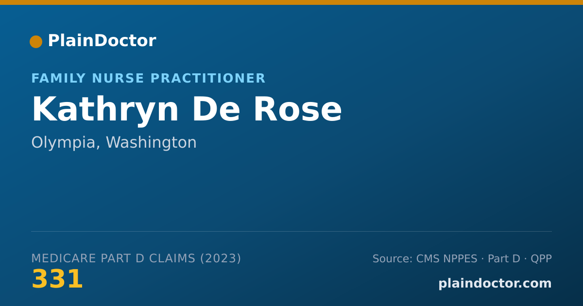 Shareable card for Kathryn De Rose - Family Nurse Practitioner, Olympia, WA